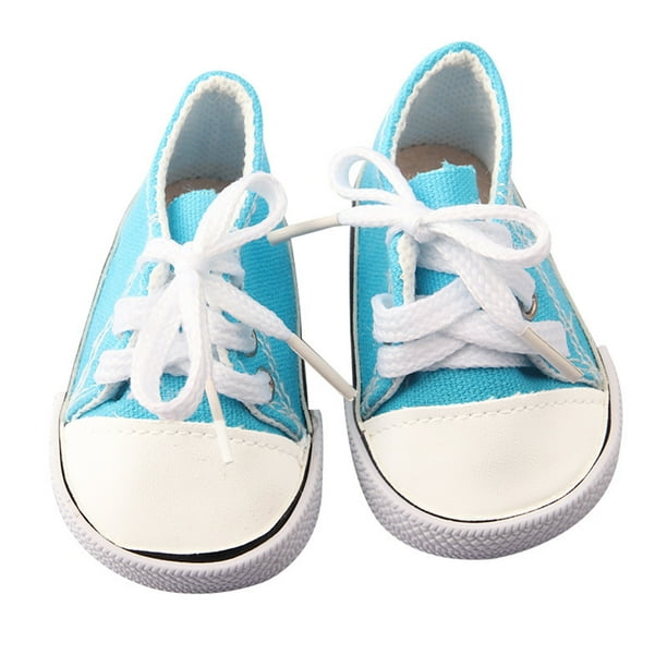 Blue Denim Canvas Lo-Top Sneakers Tennis Shoes fit 18" American Girl Doll Blue Denim Canvas Lo-Top Sneakers Tennis Shoes fit 18" American Girl Doll
